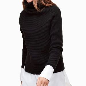 NWOT Babaton Mika Sweater S/M Black Cashmere